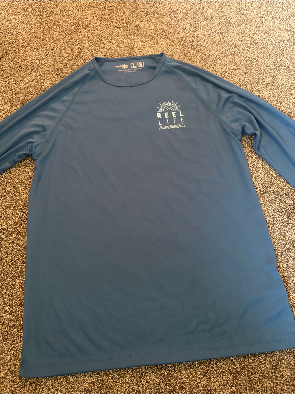 NWOT Reel Life Men's Long-Sleeve Performance Shirt - Slate Blue
